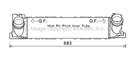 Интеркулер 125 i 2.0 i * 03/12- (AVA) AVA COOLING BW4467