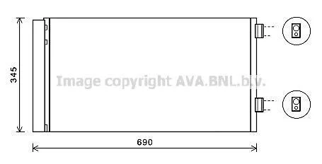 AVA BMW Радіатор кондиціонера (конденсатор) Mini Cooper, One, Clubman, Countryman AVA COOLING BW5414D