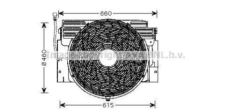 AVA Вентилятор радіатора BMW X5 SERIES E53 (2000) X5 3.0 AVA COOLING BW 7517