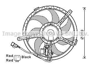 Вентилятор, система охолодження двигуна AVA COOLING BW7534