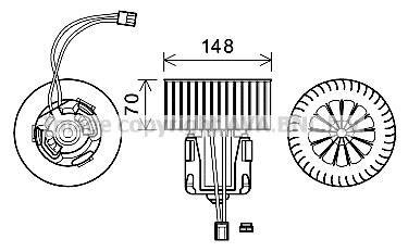 Електродвигун, компресор салону AVA COOLING BW8540