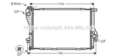 AVA Радіатор охолодження BMW 5 SERIES E39 (1996) 520I 2.0 AVA COOLING BWA 2300