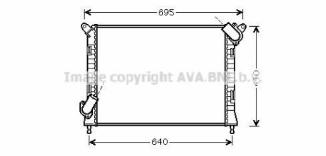 Радіатор, система охолодження двигуна AVA COOLING BWA2307