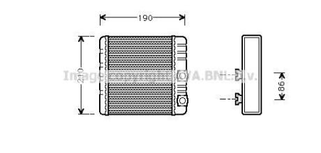 Теплообмінник, Система опалення салону AVA COOLING BWA 6211