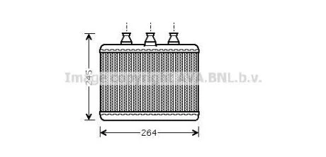 Радіатор обігрівача салону BMW 7E65 7E66 AVA AVA COOLING BWA 6271