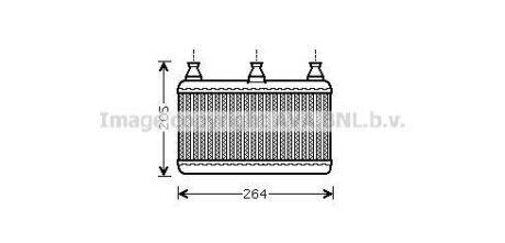 Радіатор обігрівача салону BMW 5e60 02>10 AVA AVA COOLING BWA 6341