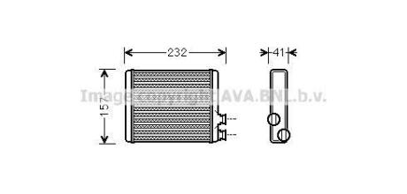 Радіатор обігрівача салону Citro?n C3 (09-16), C4 Cactus (14-)/Renault Talisman (16-22) 1.6 TCE AVA AVA COOLING CN 6286