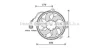 AVA CITROEN Вентилятор радіатора C8 2.0 02-, JUMPY 1.6 07-, JUMPY 2.0 07-, FIAT, LANCIA, PEUGEOT AVA COOLING CN7536 (фото 1)