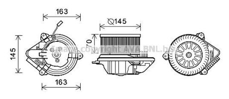 Електродвигун, компресор салону AVA COOLING CN8515