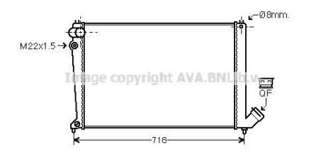 AVA PEUGEOT Радіатор сист. охолодження 406 1.6-1.8 95- AVA COOLING CNA 2105