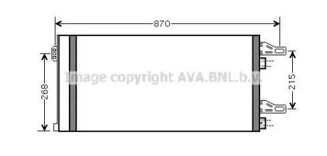 Радіатор кондиціонера CITROEN JUMPER / PEUGEOT BOXER 2.0D 16- (AVA) AVA COOLING CNA5246D