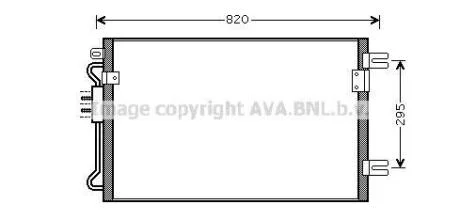 AVA CHRYSLER Радіатор кондиціонера (конденсатор) Grand Voyager IV 2.8CRD 04- AVA COOLING CRA5098