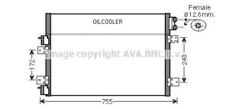AVA Радіатор кондиціонера CHRYSLER SEBRING/STRATUS 07- 2.4I-2.7I-3.5I/ M/A /AC+ (AVA) AVA COOLING CRA5113
