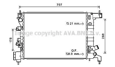 AVA CHEVROLET Радіатор системи охолодження двигуна AVEO 11- AVA COOLING CTA 2047