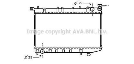 Радіатор охолодження двигуна Nissan Almera (96-02) 1,4i 1,6i MT AVA AVA COOLING DN 2174