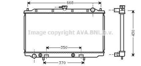 AVA NISSAN Радіатор охолодження Primera 1.6/2.0 96- AVA COOLING DN 2196