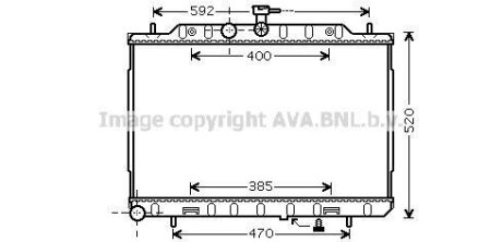 AVA NISSAN Радіатор системи охолодження двигуна X-TRAIL 2.2 D 07- AVA COOLING DN 2293