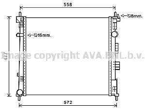 AVA NISSAN Радіатор охолодження EVALIA 1.5 10-, NV200 1.5 10- AVA COOLING DN2407