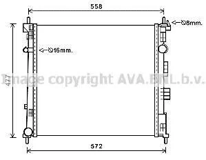 AVA NISSAN Радіатор охолодження EVALIA 1.5 10-, NV200 1.5 10- AVA COOLING DN2407