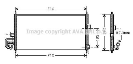 Конденсер NISSAN ALMERA (N16)/PRIMERA (P12) 00- AVA COOLING DN 5201