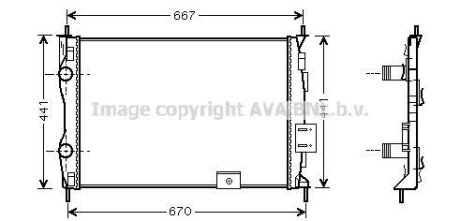 AVA NISSAN Радіатор сист. охолодження двиг. QASHQAI 2.0I 07- AVA COOLING DNA 2279