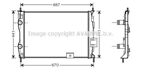 AVA NISSAN Радіатор сист. охолодження двиг. QASHQAI 2.0I 07- AVA COOLING DNA 2279