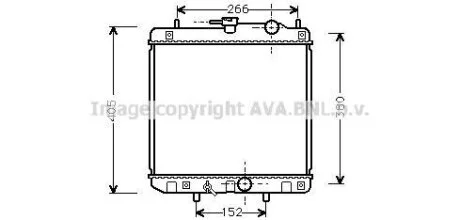Радіатор, система охолодження двигуна AVA COOLING DU2035
