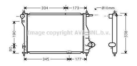 AVA CHEVROLET Радіатор охолодження Matiz, Spark 0.8/1.0 05- AVA COOLING DW 2075