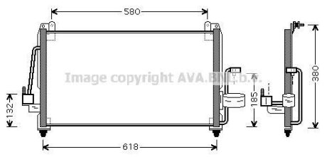 AVA DAEWOO Радіатор кондиціонера (конденсатор) Nubira 99- AVA COOLING DW 5040