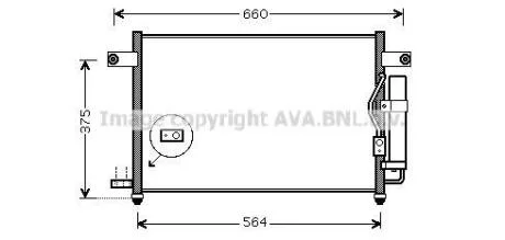 AVA CHEVROLET Радіатор кондиціонера (конденсатор) Aveo 02- AVA COOLING DW5049D