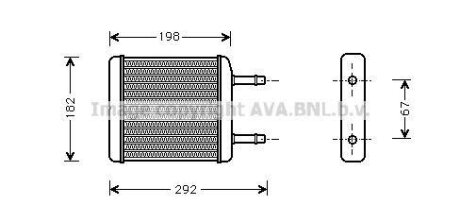 Радіатор обігрівача Матіз (алюм-паяний) (NISSENS) AVA AVA COOLING DW 6024