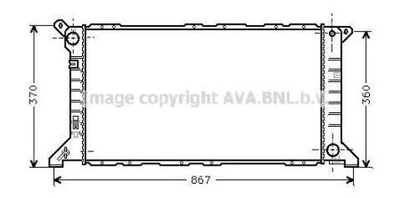 AVA FORD Радіатор охолодження (з конд.) TRANSIT TOURNEO 2.4 D 94-, 2.5 D 94-, TRANSIT 2.5 91- AVA COOLING FD 2206