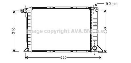 Радіатор, Система охолодження двигуна AVA COOLING FD 2261