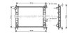 Радіатор, система охолодження двигуна AVA COOLING FD 2263 (фото 1)