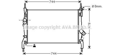 Радіатор охолодження двигуна Ford Tranzit (06-) 2,2d 2,4d MT AVA AVA COOLING FD 2404
