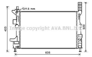 AVA FORD Радіатор охолодження двиг. C-Max II, Focus III, Kuga II, Transit Connect 1.5/1.6TDCi 10- AVA COOLING FD 2578