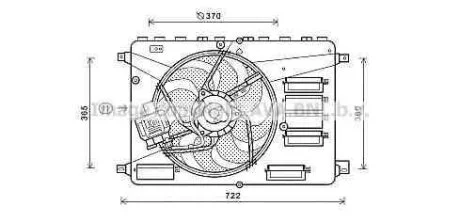 Вентилятор, система охолодження двигуна AVA COOLING FD7554