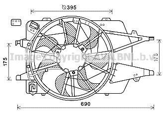 Вентилятор, система охолодження двигуна AVA COOLING FD7577
