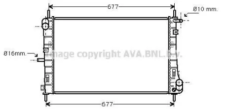 AVA FORD Радіатор охолодження MONDEO 2,0 TDCi 00-02 AVA COOLING FDA 2338