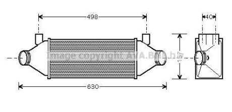 Інтеркулер Ford Transit 2.4TDDI (00-) AVA AVA COOLING FDA 4314