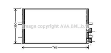 AVA FORD Радіатор кондиціонера (конденсатор) без осушувача Transit 06- AVA COOLING FDA 5407
