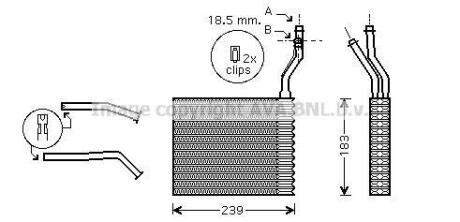 Радіатор обігрівача салону Ford Focus II, Focus C-Max, Mazda 3 I AVA AVA COOLING FDA 6364