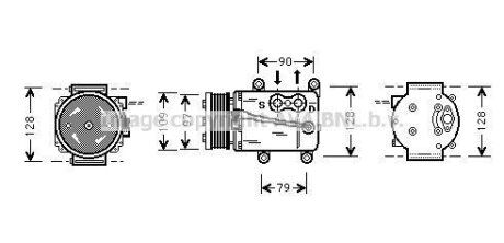 Компресор кондицiонера (Компрессор FORD FOCUS 98-) AVA COOLING FDAK105