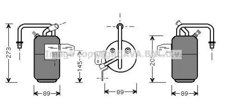 Осушувач кондицiонера (FD-TRAN 00-/Осушитель (±A) [OE. 1148935 / 1148792]) AVA COOLING FD D331