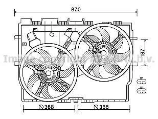 Вентилятор, система охолодження двигуна AVA COOLING FT 7583