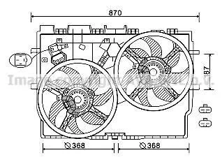 Вентилятор, система охолодження двигуна AVA COOLING FT7585