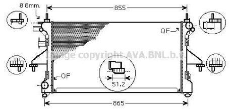 Радіатор, система охолодження двигуна AVA COOLING FTA 2399