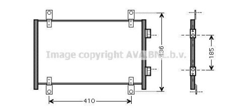 AVA CITROEN Радіатор кондиціонера (конденсатор) JUMPER I 2.0, 2.2, 2.8 02- AVA COOLING FTA 5302