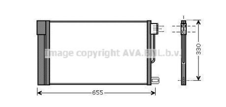 Конденсер OPEL CORSA D 06- 1.0-1.4 AVA COOLING FTA5314D