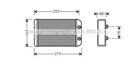 Теплообмінник, система опалення салону AVA COOLING FTA 6254